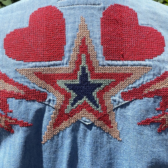 MOTHER | All my ex's embroidered denim shirt (Surf Girl School) - Picture 14 of 16